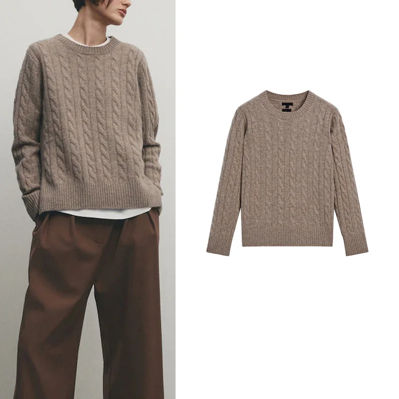 Повседневный вязаный свитер с круглым вырезом, пуловер с узором «косы», длинный рукав, полиэстер, стандартная длина, женский, новинка 2024 года
Повседневный вязаный свитер с круглым вырезом, пуловер с узором «косы», длинный рукав, полиэстер, стандартная длина, женский, новинка 2024 года