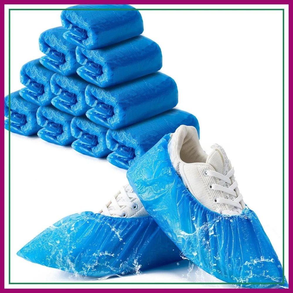 110 Disposable Shoe Covers Non Slip - Waterproof Booties for Indoors, Fits Up to US 11 Men/13 Women
110 Disposable Shoe Covers Non Slip - Waterproof Booties for Indoors, Fits Up to US 11 Men/13 Women