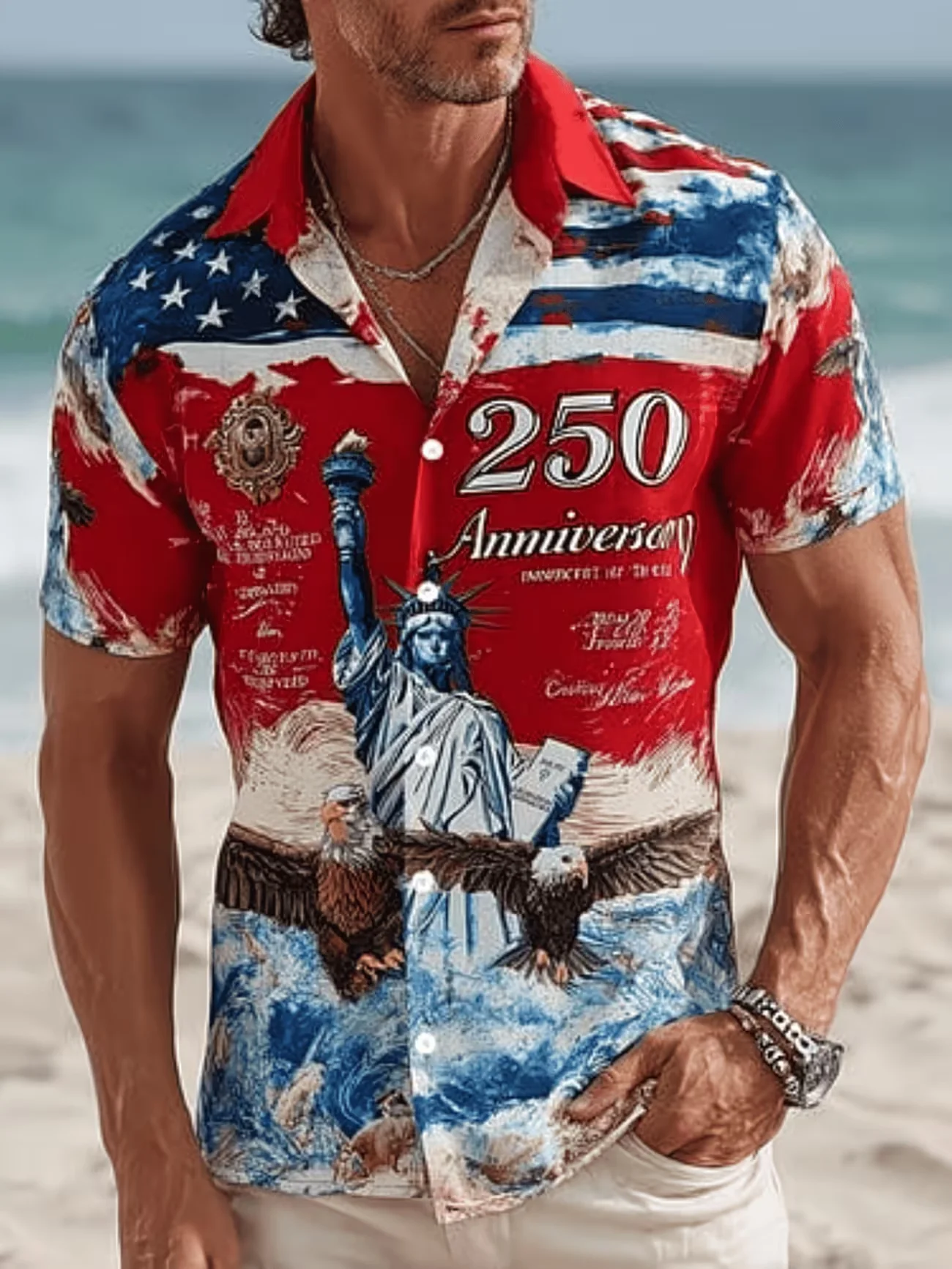 Mens 1776 2026 250 Years Of Freedom US Patriotic Eagle Print Short Sleeve Button Down Hawaiian Shirt Plus Size
Mens 1776 2026 250 Years Of Freedom US Patriotic Eagle Print Short Sleeve Button Down Hawaiian Shirt Plus Size