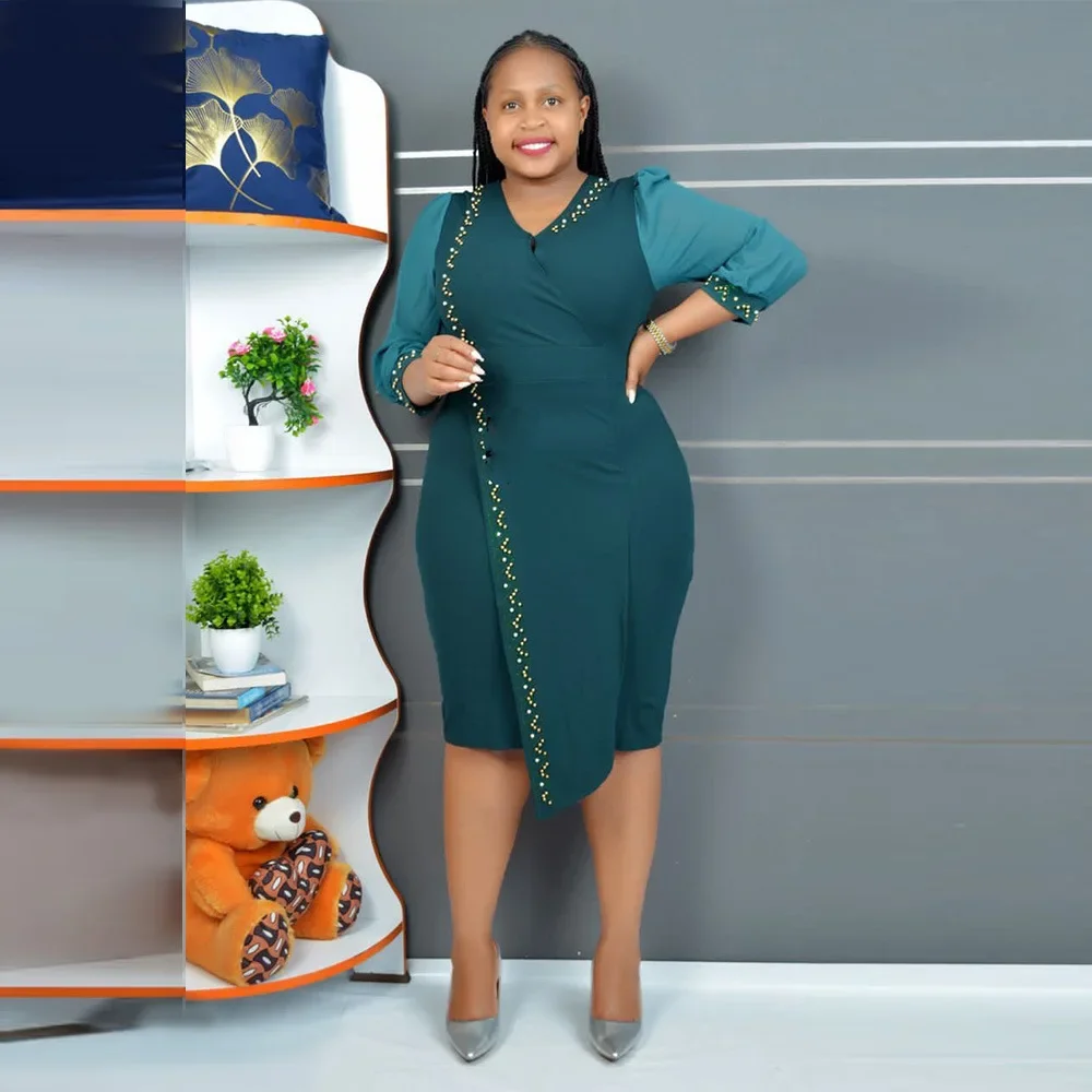 New Large-size African Women's Dress with Buttocks Solid Color European and American Express A-line Skirt 517#
New Large-size African Women's Dress with Buttocks Solid Color European and American Express A-line Skirt 517#