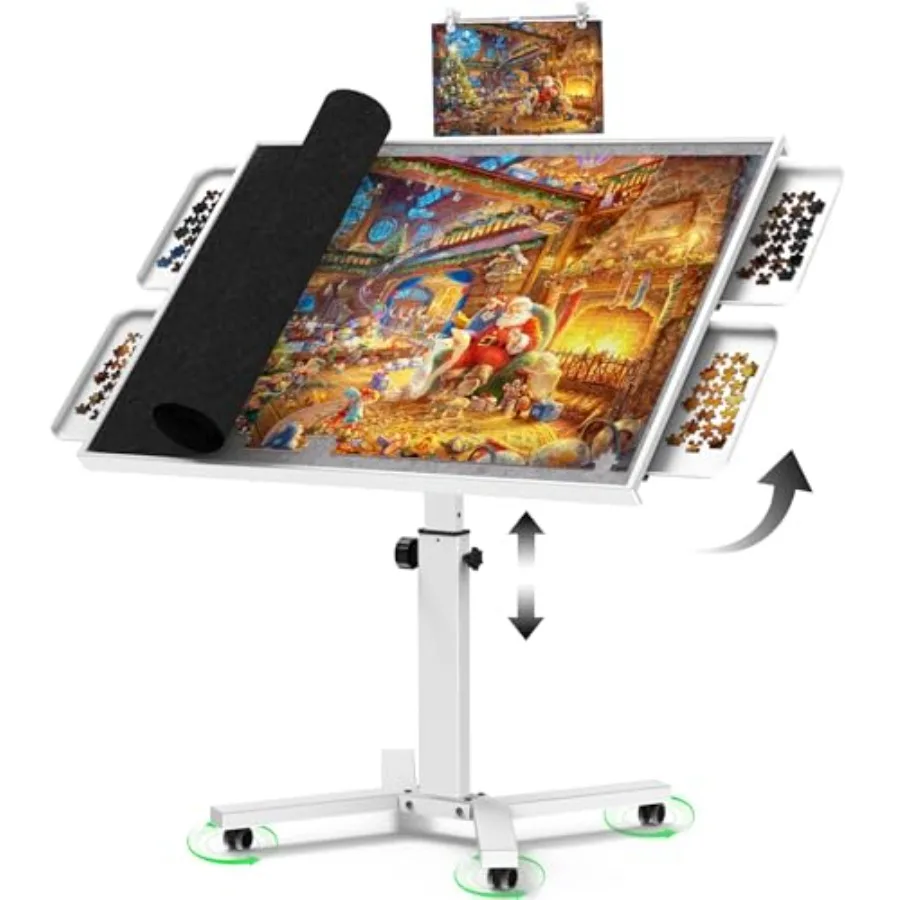 2000 Pieces Jigsaw Puzzle Table with Drawers and Legs, 41.34"x29.53" Metal Adult Puzzle Table Stability Tested and Ergonomic,Ad
2000 Pieces Jigsaw Puzzle Table with Drawers and Legs, 41.34"x29.53" Metal Adult Puzzle Table Stability Tested and Ergonomic,Ad