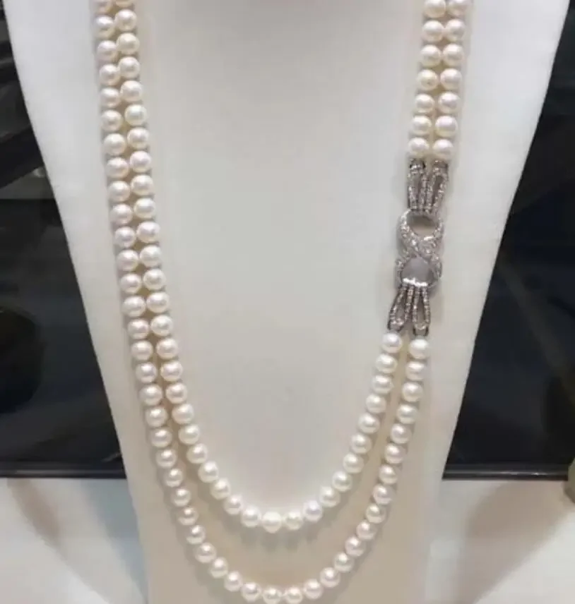 Natural freshwater pearls 7-8mm 2row necklace Bracelet women's Pearl Bead Bead long sweater chain double necklace 25-27inch
Natural freshwater pearls 7-8mm 2row necklace Bracelet women's Pearl Bead Bead long sweater chain double necklace 25-27inch