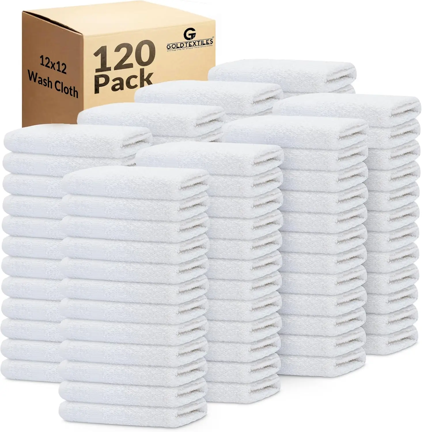 120 Pack White Washcloths Set, 12x12 Inches, Quick Drying Soft Cotton Blend for Bathroom Spa Gym Kitchen
120 Pack White Washcloths Set, 12x12 Inches, Quick Drying Soft Cotton Blend for Bathroom Spa Gym Kitchen