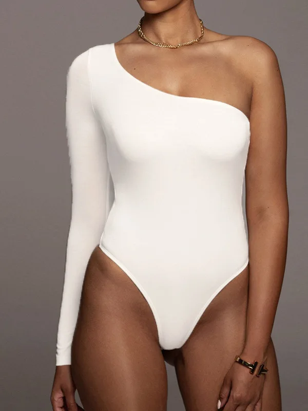 Sexy Spicy Girl Women's Fashion Single Shoulder Long Sleeve Bodycon Jumpsuit High Waist Diamond Embellished Cotton Long Pants
Sexy Spicy Girl Women's Fashion Single Shoulder Long Sleeve Bodycon Jumpsuit High Waist Diamond Embellished Cotton Long Pants