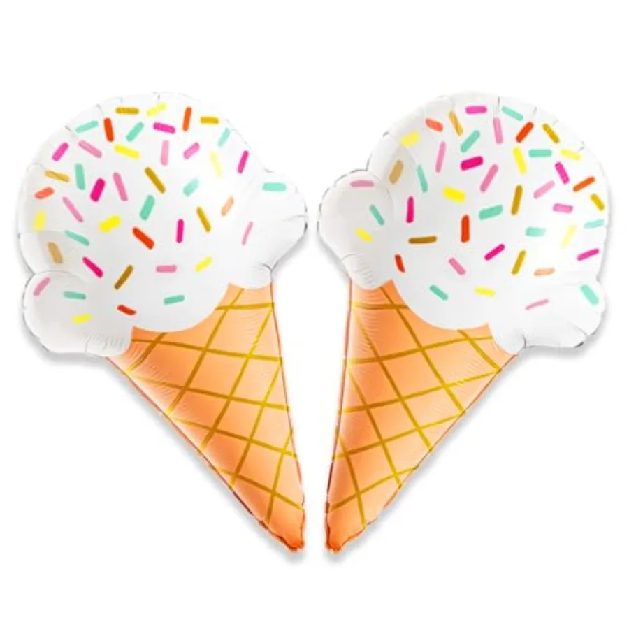 2 Pcs 34 Inch Large Ice Cream Foil Balloons Cone, Sweet Ice Cream Sprinkle Balloons, Popsicle Three Scoops of Fun Social Party
2 Pcs 34 Inch Large Ice Cream Foil Balloons Cone, Sweet Ice Cream Sprinkle Balloons, Popsicle Three Scoops of Fun Social Party