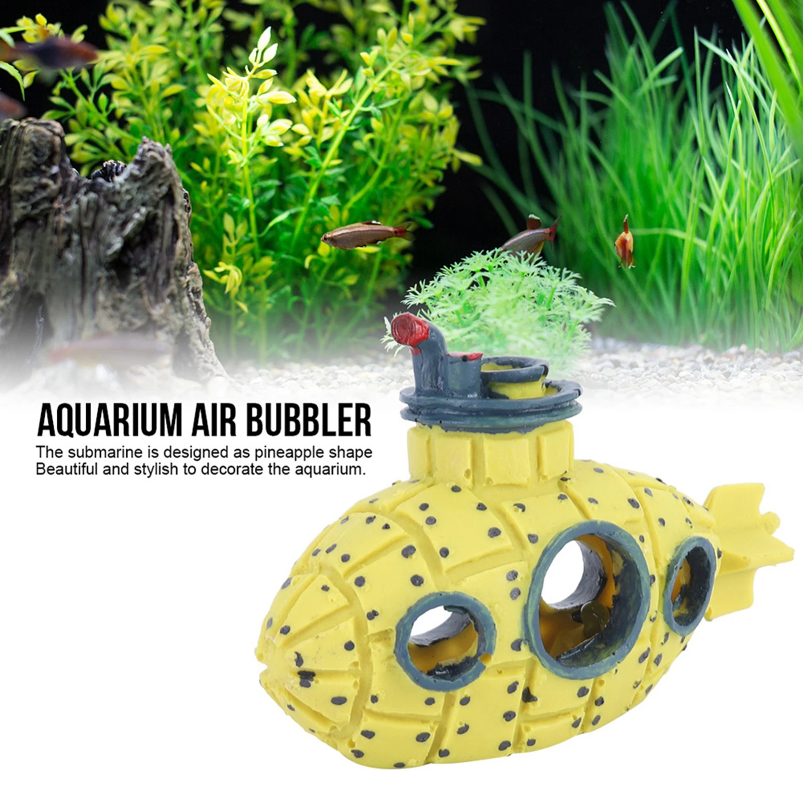 Realistic Yellow Submarine Oxygen Air Bubbler Stone Set For Fish Tank Aquarium Decoration
Realistic Yellow Submarine Oxygen Air Bubbler Stone Set For Fish Tank Aquarium Decoration