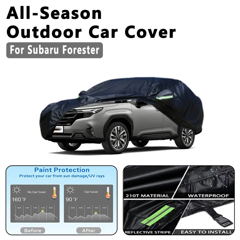 All-Season Car Cover for Subaru Forester- Outdoor Full Protection, Waterproof Dustproof Sunproof Auto Exterior Accessories
All-Season Car Cover for Subaru Forester- Outdoor Full Protection, Waterproof Dustproof Sunproof Auto Exterior Accessories