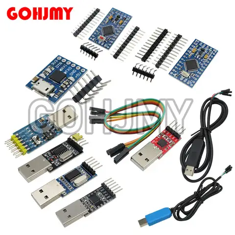 1pcs Pro mini Atmega328P Pro Mini 328 Mini ATMEGA328 3.3V 8MHz 5V 16Mhz Ch340g CP2102 FT232RL driver for Arduino Compatible Nano