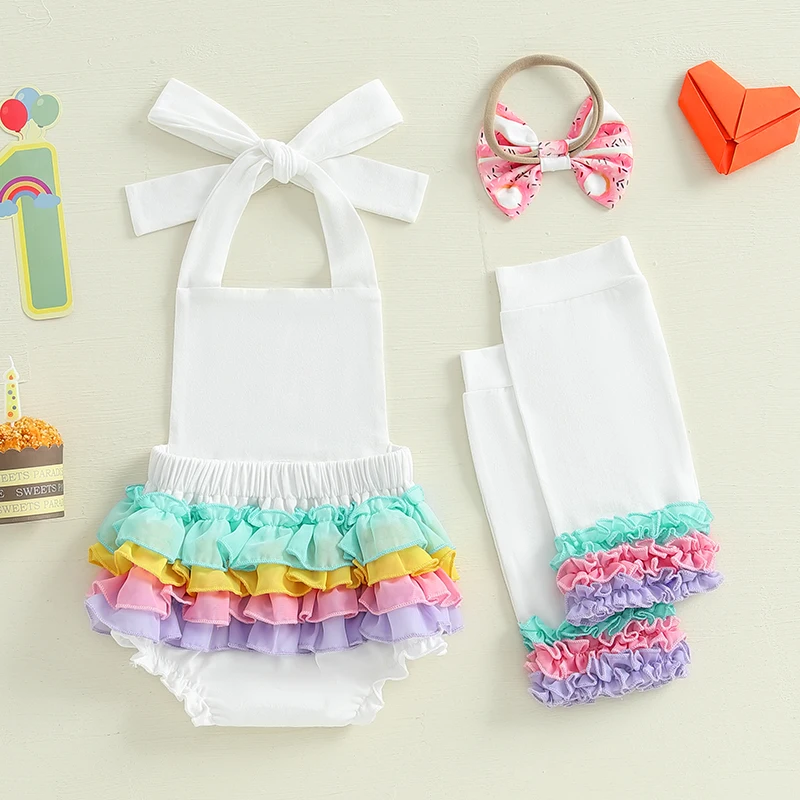 Toddler Girls Summer Outfit Sleeveless Floral Print Romper with Matching Headband and Ruffle Leggings Set
Toddler Girls Summer Outfit Sleeveless Floral Print Romper with Matching Headband and Ruffle Leggings Set