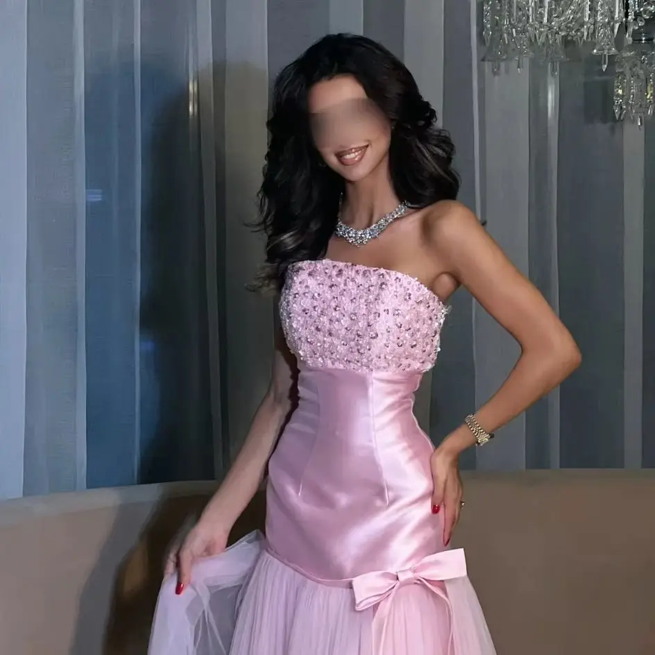 Элегантное вечернее платье Contessa Custom розового цвета с блестящими бусинами, без бретелек, с бантом, в пол, для выпускного вечера/гала-вечера
Элегантное вечернее платье Contessa Custom розового цвета с блестящими бусинами, без бретелек, с бантом, в пол, для выпускного вечера/гала-вечера