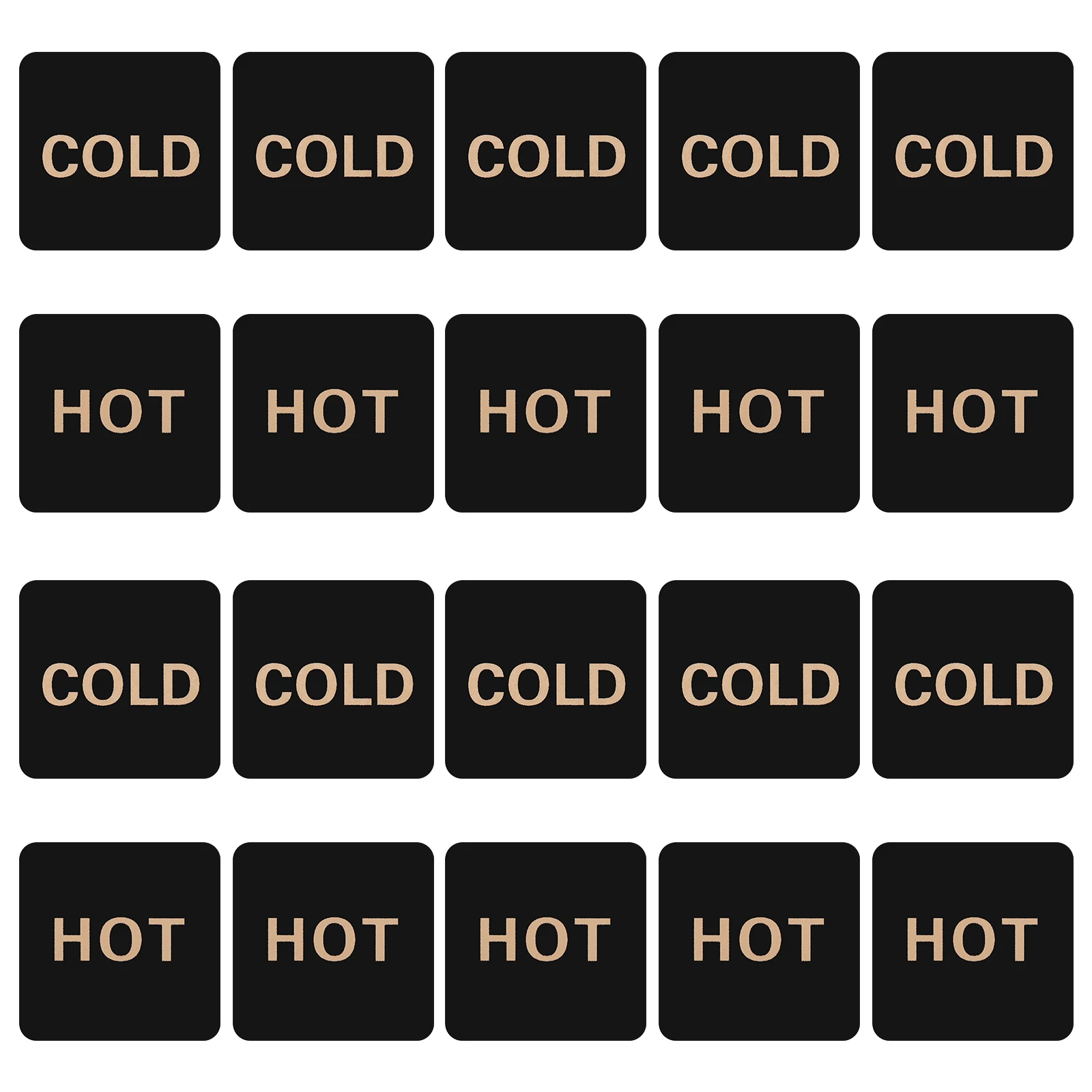 10Pairs Acrylic Hot Cold Sign Stickers Square Design Self Stick Labels for Sink Faucet Water Temperature Indicator Bathroom
10Pairs Acrylic Hot Cold Sign Stickers Square Design Self Stick Labels for Sink Faucet Water Temperature Indicator Bathroom
