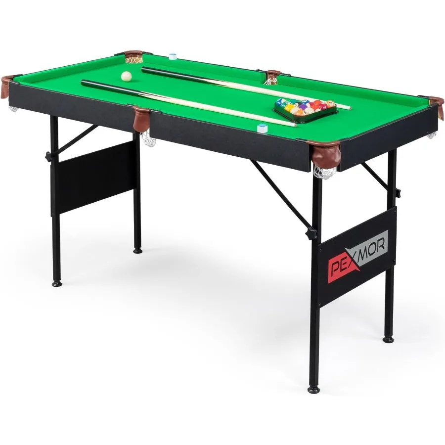 55 Portable Folding Pool Table for Indoor and Outdoor Use Foldable Billiards Table with Cues Balls Rack Brush and Chalk Suitabl
55 Portable Folding Pool Table for Indoor and Outdoor Use Foldable Billiards Table with Cues Balls Rack Brush and Chalk Suitabl