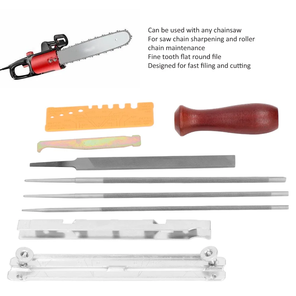 9 PCS 5/32" / 3/16" / 7/32" Chainsaw Sharpener Kit Depth Gauge Quick Check Gauge Chainsaw File Storage Pouch Wood Handle
9 PCS 5/32" / 3/16" / 7/32" Chainsaw Sharpener Kit Depth Gauge Quick Check Gauge Chainsaw File Storage Pouch Wood Handle