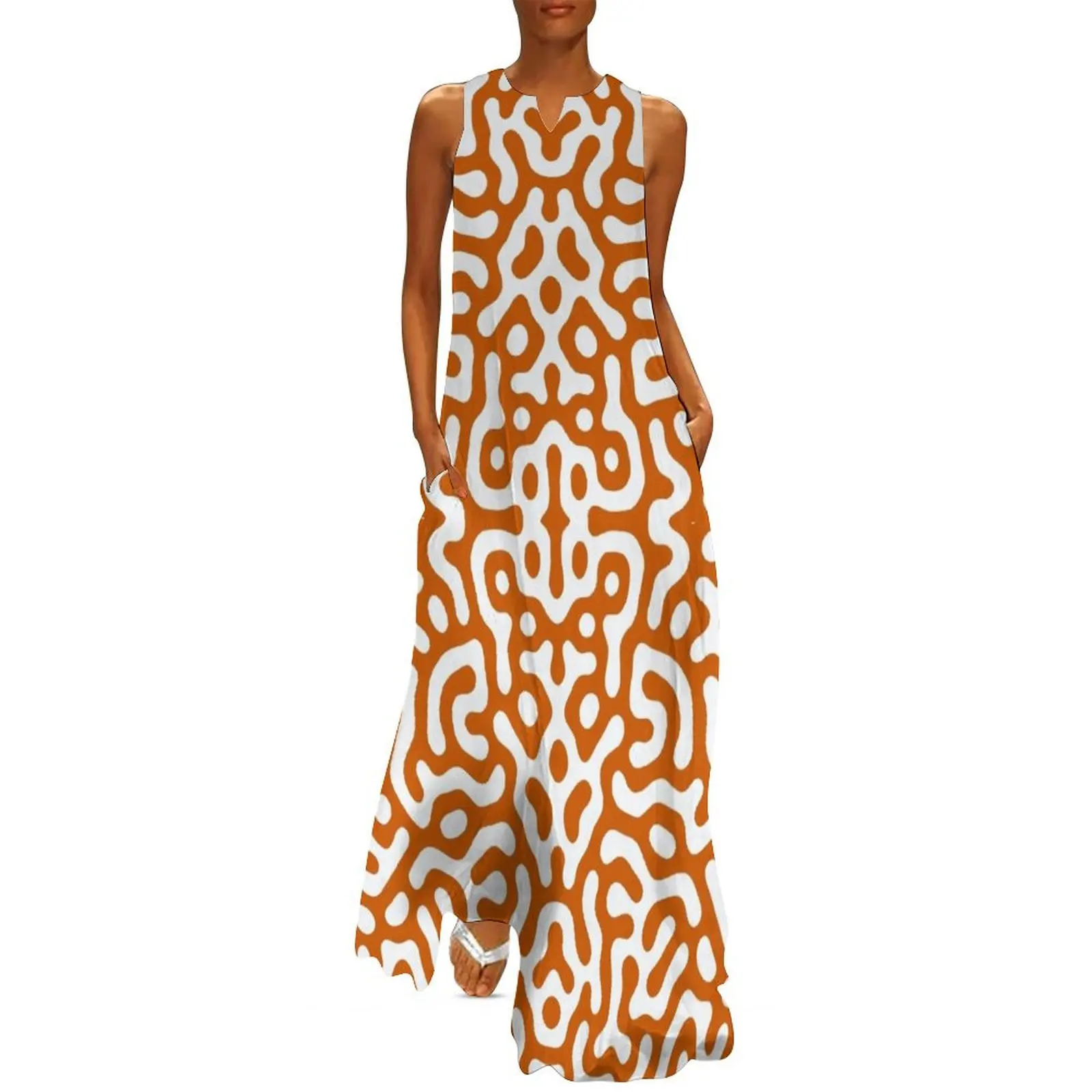 Burnt Orange on White Organic Turing Pattern Long Dress luxury evening dresses 2025 clothes Dress
Burnt Orange on White Organic Turing Pattern Long Dress luxury evening dresses 2025 clothes Dress