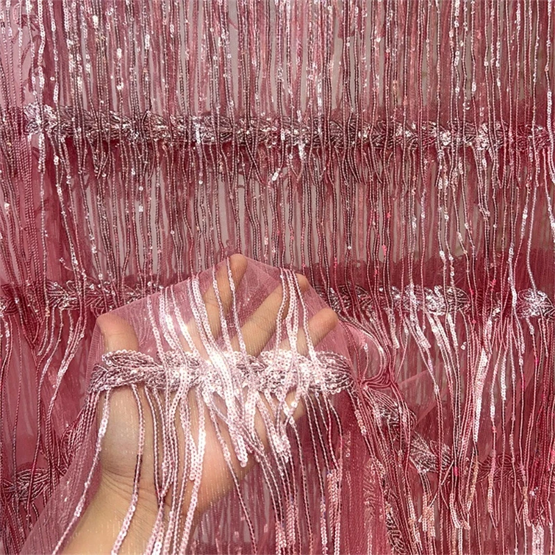 Tassel Sequin Embroidered Mesh Fabric for DIY Sewing Handmade Evening Dress Accessories Clothing Fashion Material Cloth
Tassel Sequin Embroidered Mesh Fabric for DIY Sewing Handmade Evening Dress Accessories Clothing Fashion Material Cloth
