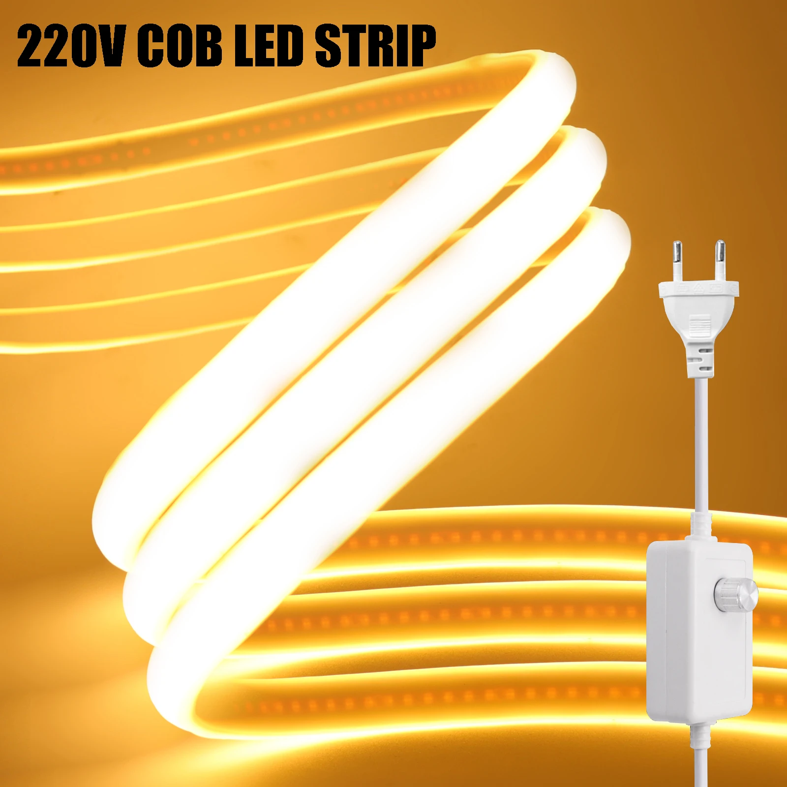 1-20M 220V COB Led Strip 288LEDs/m RA90 Outdoor IP65 Waterproof Dimmable EU Plug Warm Natural White LED Tape for Room Kitchen
1-20M 220V COB Led Strip 288LEDs/m RA90 Outdoor IP65 Waterproof Dimmable EU Plug Warm Natural White LED Tape for Room Kitchen