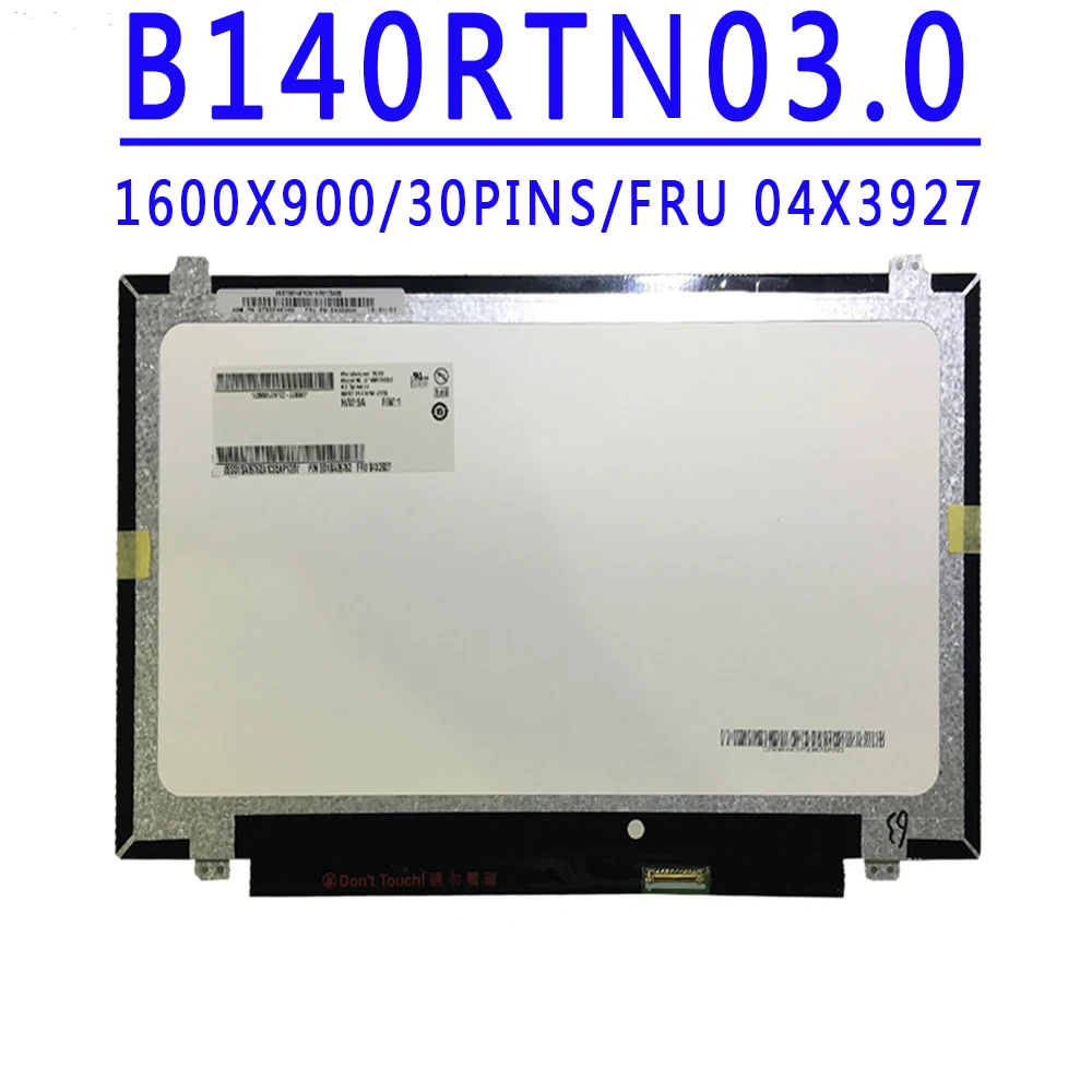 P/N SD10A09762 FRU 04X3927 B140RTN03.0 14,0 дюймов 1600x900 HD EDP 30-контактный экран ForThinkpad T440 T450S S3-S431 S440 X1 Carbon
P/N SD10A09762 FRU 04X3927 B140RTN03.0 14,0 дюймов 1600x900 HD EDP 30-контактный экран ForThinkpad T440 T450S S3-S431 S440 X1 Carbon