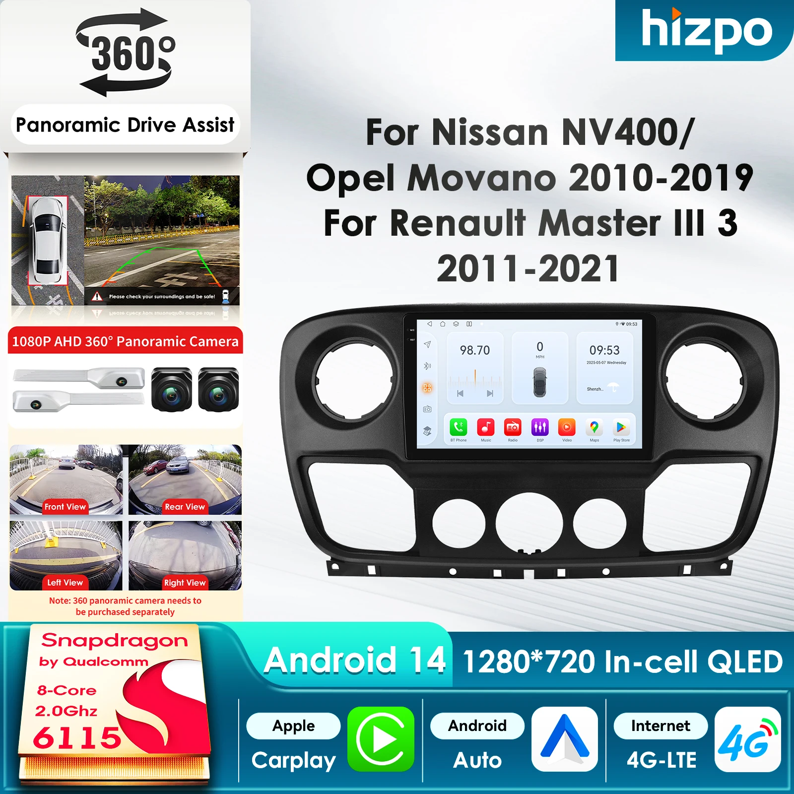 Автомобильный мультимедийный плеер с AI-экраном для Nissan NV400 2010-2019, Opel Movano, Renault Master III 2011, GPS, Carplay, 4G, головное устройство
Автомобильный мультимедийный плеер с AI-экраном для Nissan NV400 2010-2019, Opel Movano, Renault Master III 2011, GPS, Carplay, 4G, головное устройство