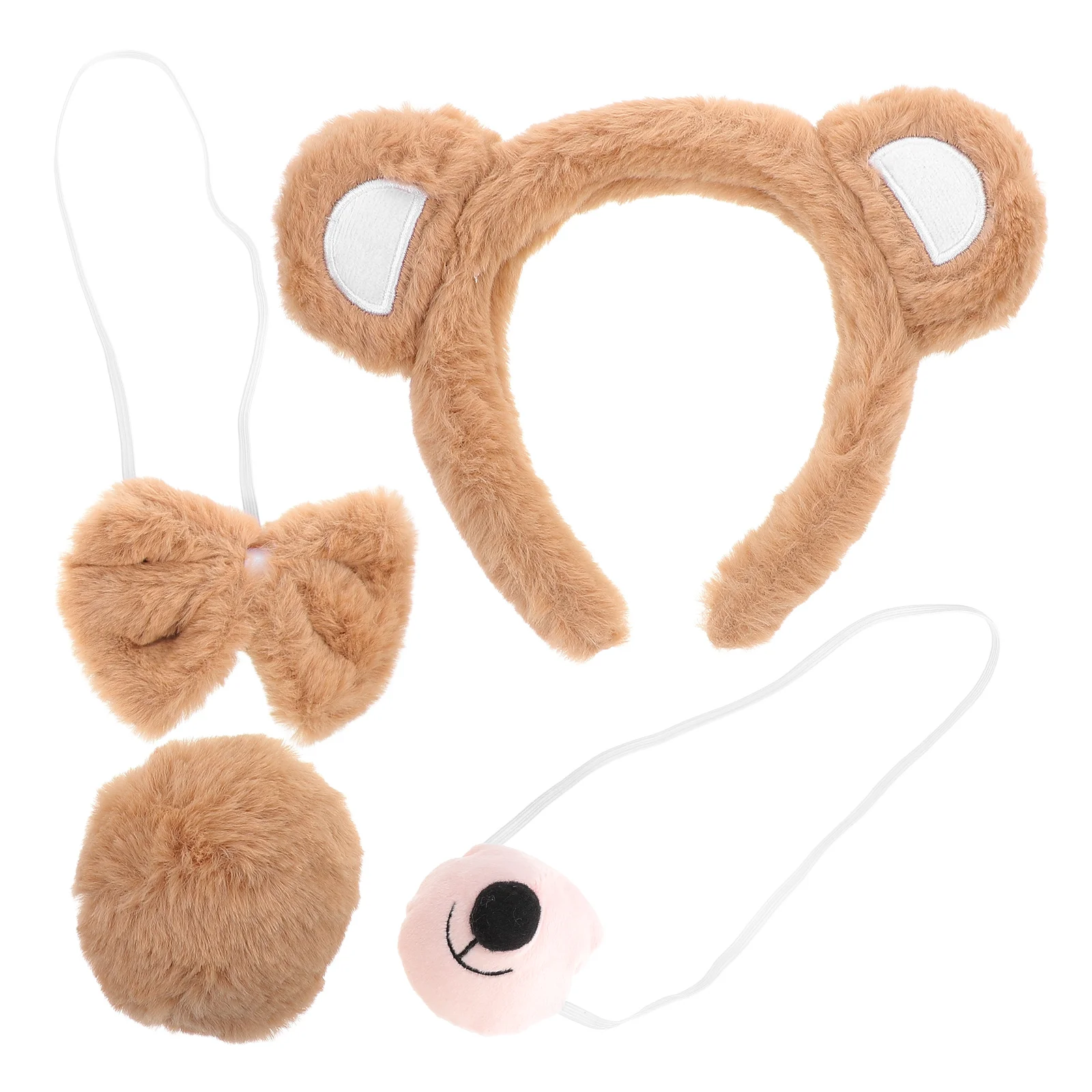 Bear Clothing Props Animal Costume Halloween Cosplay Supplies Headband Ears Tail Bowtie Nose Reusable Safe Materials Lightweight
Bear Clothing Props Animal Costume Halloween Cosplay Supplies Headband Ears Tail Bowtie Nose Reusable Safe Materials Lightweight