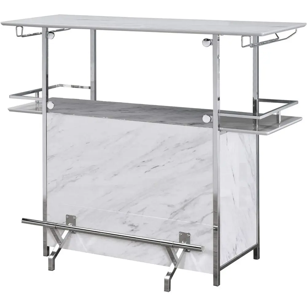 Барный стол Benjara с мраморной и хромированной отделкой, белый и серебристый
Барный стол Benjara с мраморной и хромированной отделкой, белый и серебристый