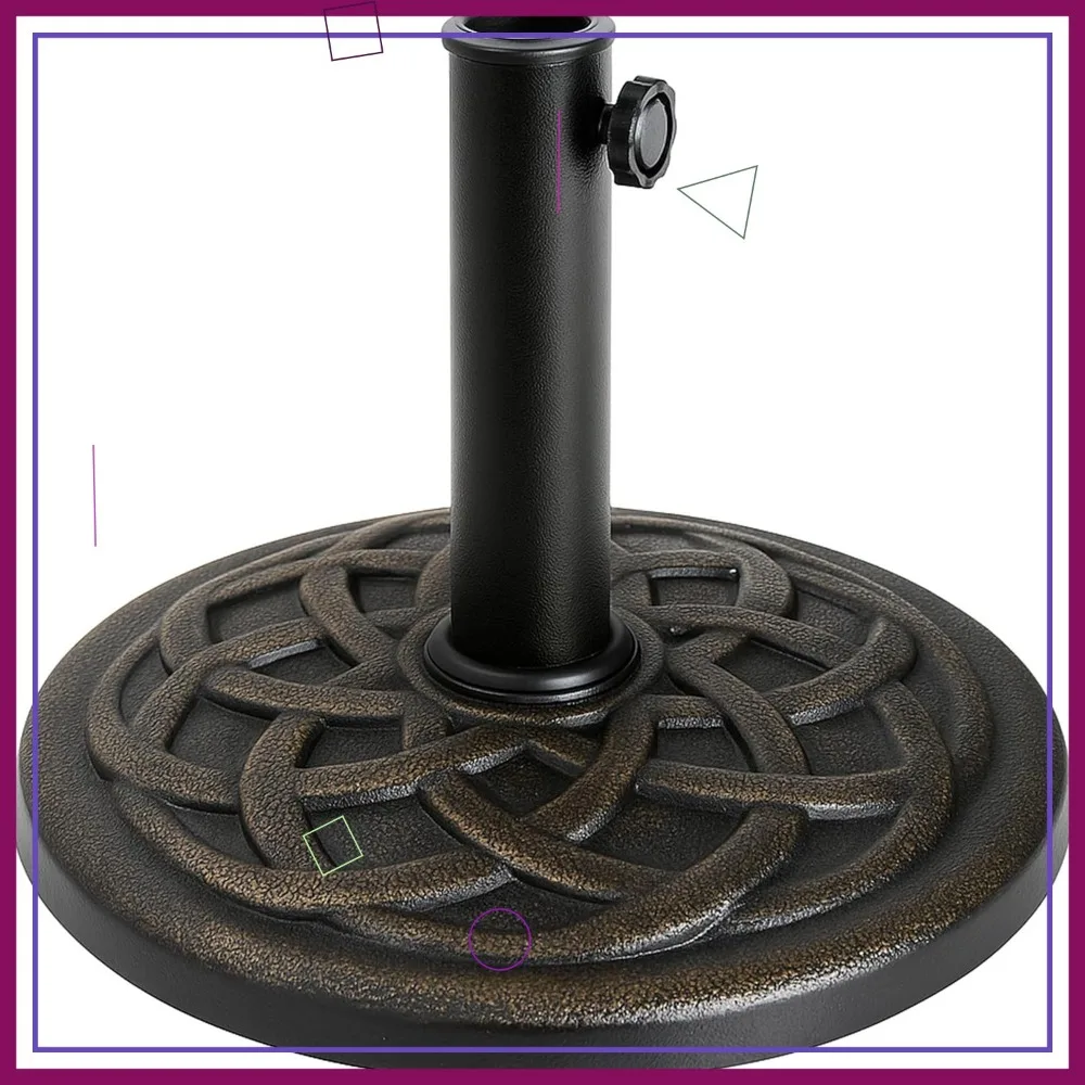 21-фунтовая бронзовая литая подставка для зонта для устойчивости патио и элегантного наружного декора
21-фунтовая бронзовая литая подставка для зонта для устойчивости патио и элегантного наружного декора