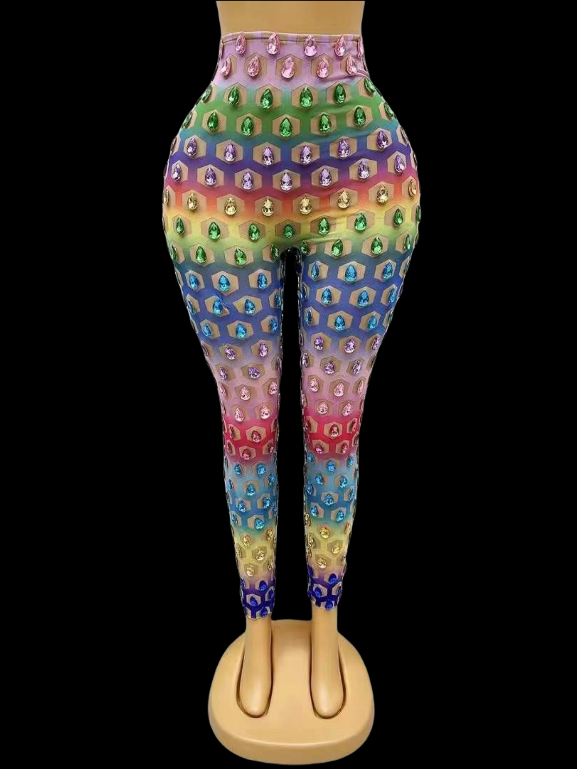 Women Diversity Multicolored Rhinestone Sparkly Crystals Spandex Pants Party Stage Performance Carnival 2025 Rave Festival
Women Diversity Multicolored Rhinestone Sparkly Crystals Spandex Pants Party Stage Performance Carnival 2025 Rave Festival