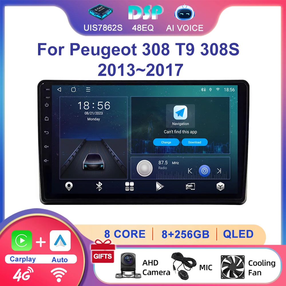 8 Core 4G DSP 5G WiFI Android Car Player Carplay Auto Touch Screen GPS Navigation Multimedia For Peugeot 308 T9 308S 2013~2017
8 Core 4G DSP 5G WiFI Android Car Player Carplay Auto Touch Screen GPS Navigation Multimedia For Peugeot 308 T9 308S 2013~2017