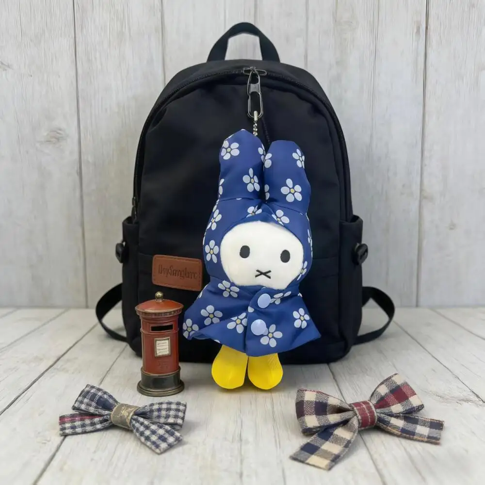 Kawaii Miffy Cute Rabbit Raincoat Style Keychain Blue Flower Decor for Girls Backpack Handbag and Keychain Gift
Kawaii Miffy Cute Rabbit Raincoat Style Keychain Blue Flower Decor for Girls Backpack Handbag and Keychain Gift