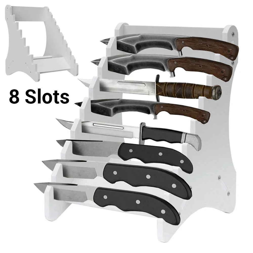 8 Slots Tactical Knife Display Stand Plastic Knife Stand Rack Combat Knife Holder Organizer Tactical Knives Tool Collection
8 Slots Tactical Knife Display Stand Plastic Knife Stand Rack Combat Knife Holder Organizer Tactical Knives Tool Collection
