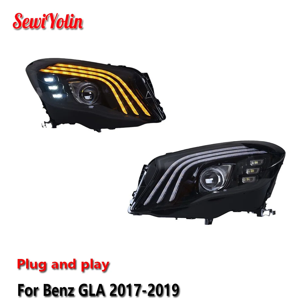 Car LED Headlight Light Assemblies For Benz GLA 2017-2019 Auto Fog DRL Brake Turn Signal Lamp Plug and Play
Car LED Headlight Light Assemblies For Benz GLA 2017-2019 Auto Fog DRL Brake Turn Signal Lamp Plug and Play