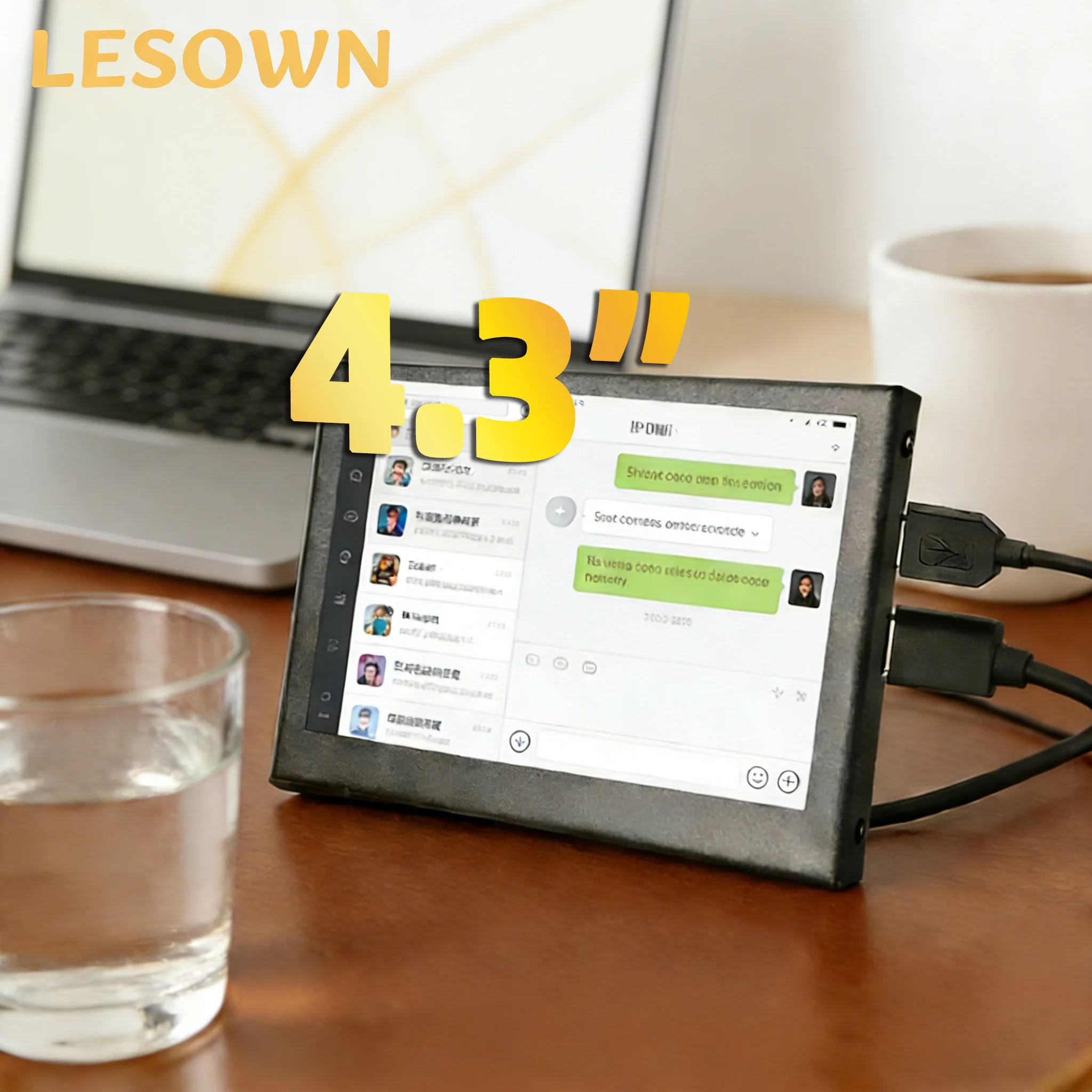 LESOWN Small Monitor 4.3 Inch 800x480 LCD Portable Display Plug & Play Small Second Screen for Laptop PC Mac Chatting window
LESOWN Small Monitor 4.3 Inch 800x480 LCD Portable Display Plug & Play Small Second Screen for Laptop PC Mac Chatting window