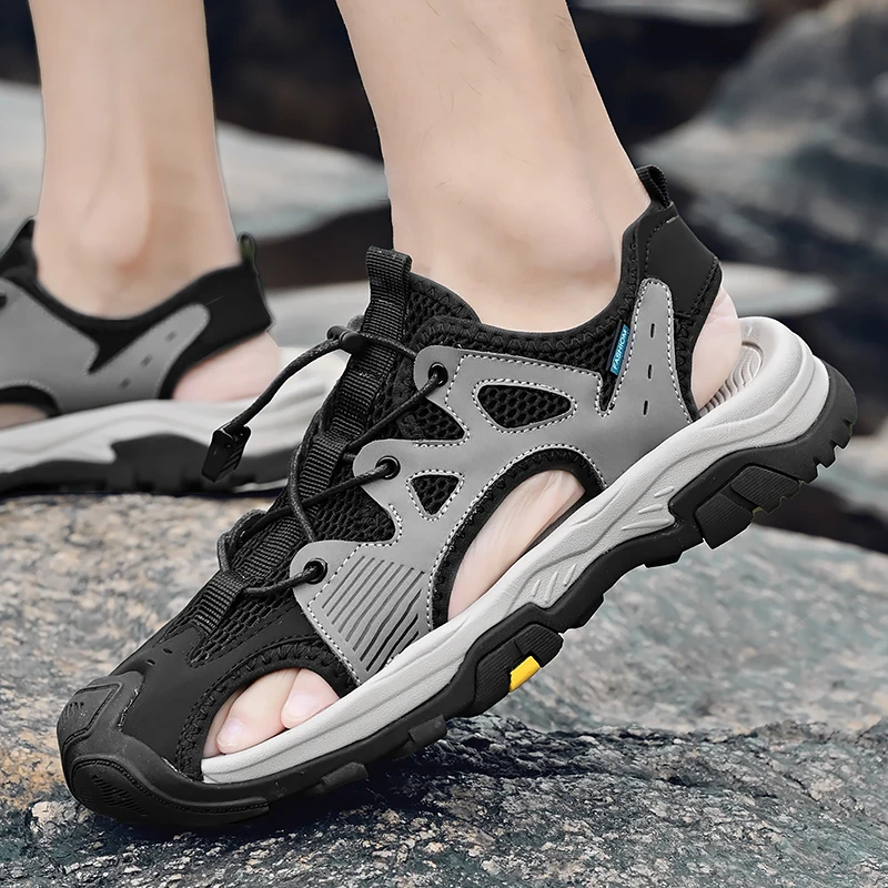 2026 Men Summer Closed Toe Sandals Upgraded Leather Mesh Slip On Breathable Anti Slip Trend Outdoor Casual Walking Sneaker Shoes
2026 Men Summer Closed Toe Sandals Upgraded Leather Mesh Slip On Breathable Anti Slip Trend Outdoor Casual Walking Sneaker Shoes