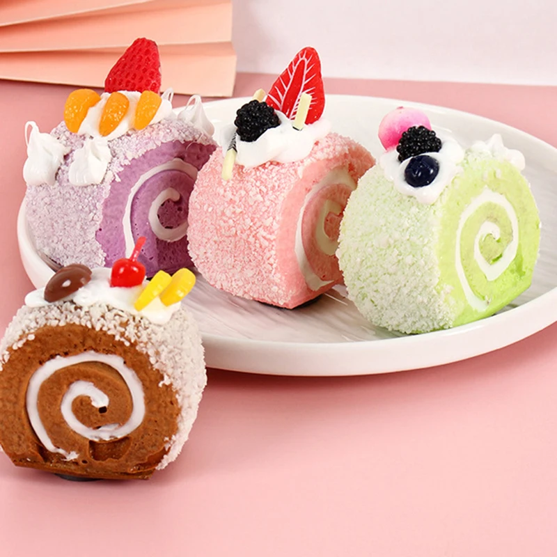 PU Simulated Fruit Swiss Roll Cake Dessert Model Simulated Cream Cake Children's Food Play oy Cake Photography Prop
PU Simulated Fruit Swiss Roll Cake Dessert Model Simulated Cream Cake Children's Food Play oy Cake Photography Prop