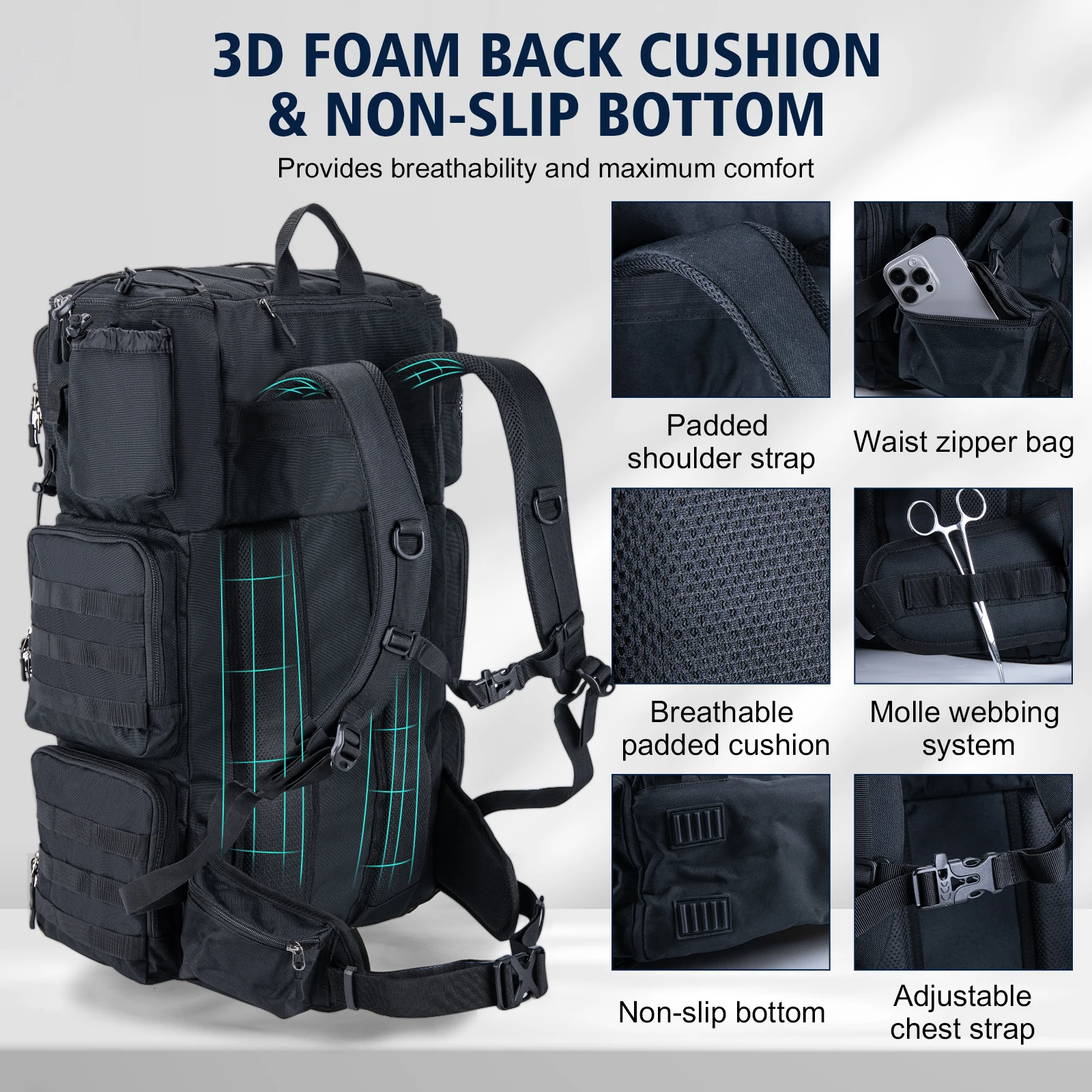 Goture Three Layers Fishing Tackle Bag 65cm44cm25cm Large Thermal Insulation Waterproof SBS Zipper,Resistant Gear and Equipment
Goture Three Layers Fishing Tackle Bag 65cm44cm25cm Large Thermal Insulation Waterproof SBS Zipper,Resistant Gear and Equipment