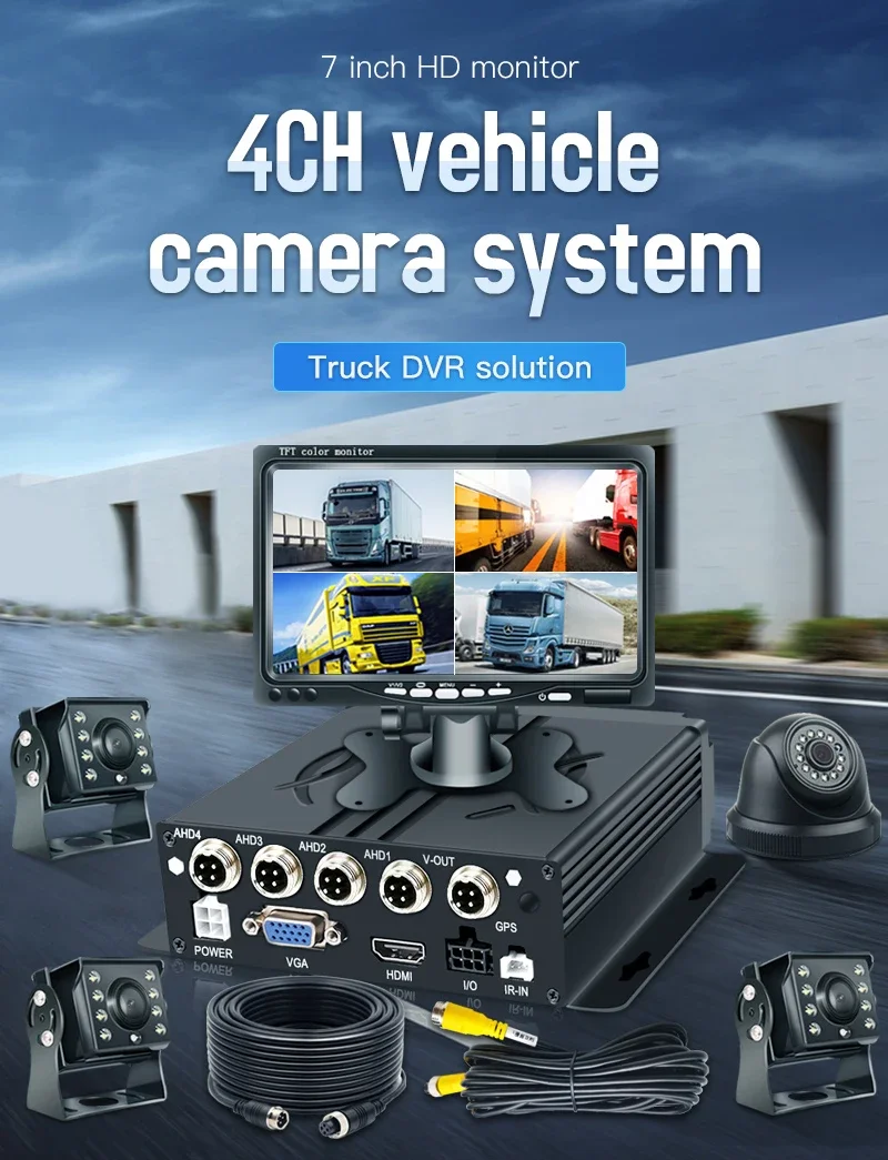 Дешевая цена 7-дюймовый ЖК-монитор 4-канальный SD MDVR 1080P 4G GPS Wi-Fi Дополнительная система резервной камеры для автобуса и грузовика
Дешевая цена 7-дюймовый ЖК-монитор 4-канальный SD MDVR 1080P 4G GPS Wi-Fi Дополнительная система резервной камеры для автобуса и грузовика