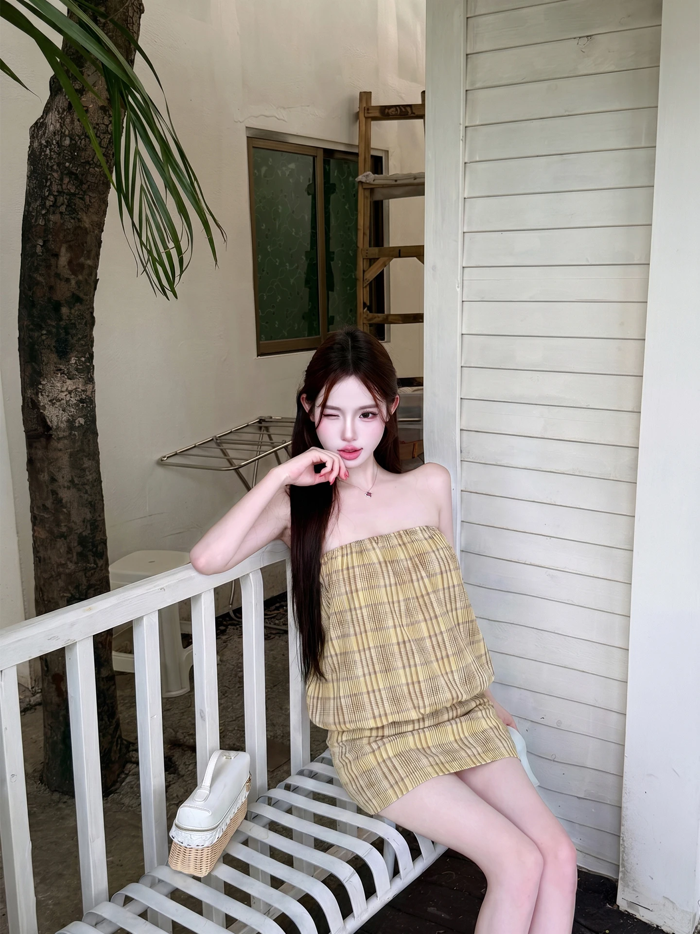 Retro Yellow Plaid Tube Dress Women's Summer Waist Cinching Slimming Short Skirt Holiday Dress City Walk Travel Daily Wear
Retro Yellow Plaid Tube Dress Women's Summer Waist Cinching Slimming Short Skirt Holiday Dress City Walk Travel Daily Wear