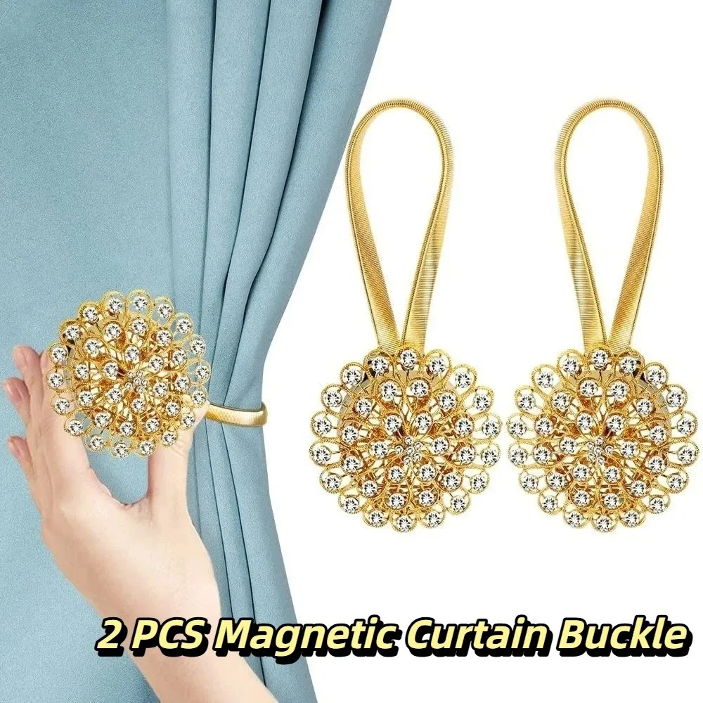 Flower Shape Magnetic Curtain Holdback Clips Magnet Fastening Sparkling Crystal Curtain Tiebacks Flower Type Attractive Design
Flower Shape Magnetic Curtain Holdback Clips Magnet Fastening Sparkling Crystal Curtain Tiebacks Flower Type Attractive Design