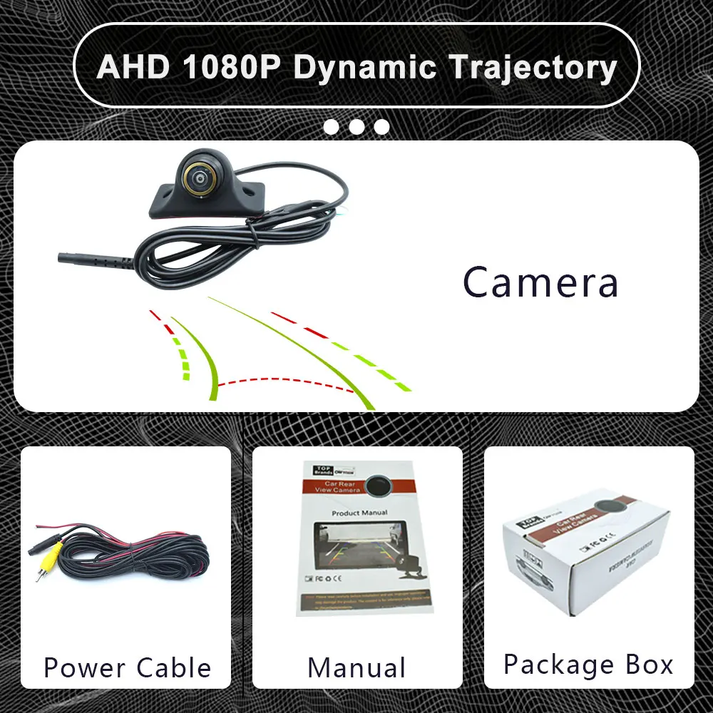 Передняя/задняя динамическая траектория AHD 1080P 170 ° Универсальная камера заднего вида, резервная камера заднего вида для автомобиля, Android-монитор
Передняя/задняя динамическая траектория AHD 1080P 170 ° Универсальная камера заднего вида, резервная камера заднего вида для автомобиля, Android-монитор