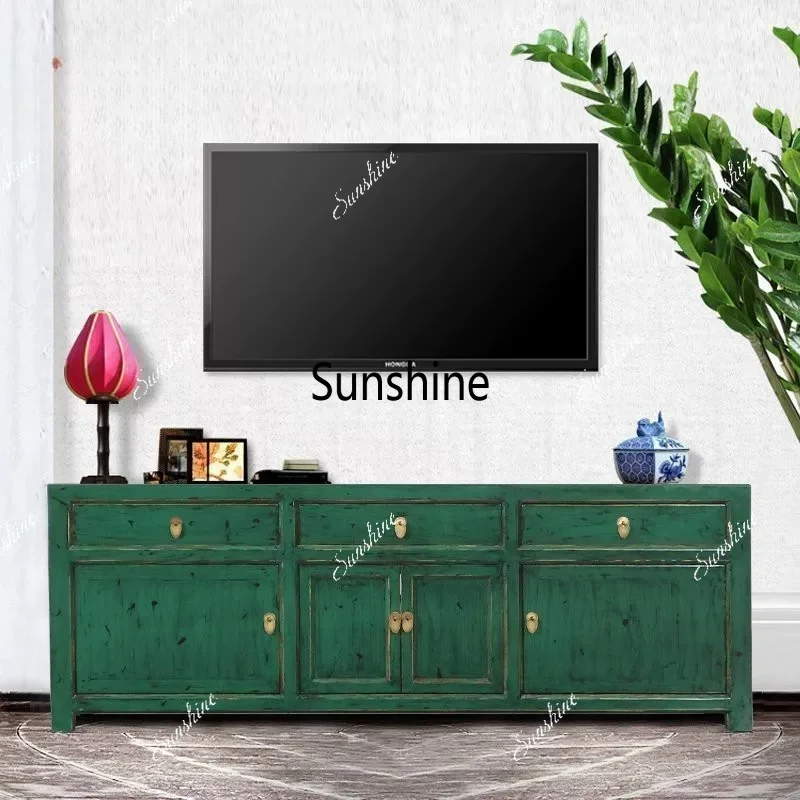 New Chinese style old TV cabinet antique solid wood living room storage floor cabinet
New Chinese style old TV cabinet antique solid wood living room storage floor cabinet