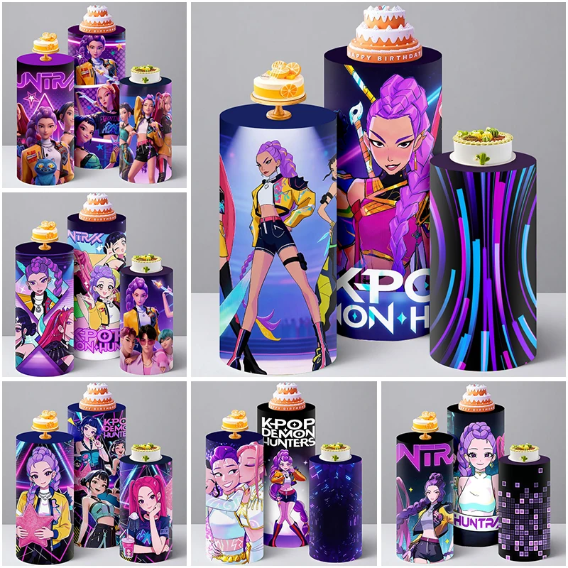 K-POP Demon Hunter Cylinder Covers Backdrop Girl birthday Party Decoration BabyShower Cake Stand Plinths PedestalBackdrop Cover
K-POP Demon Hunter Cylinder Covers Backdrop Girl birthday Party Decoration BabyShower Cake Stand Plinths PedestalBackdrop Cover