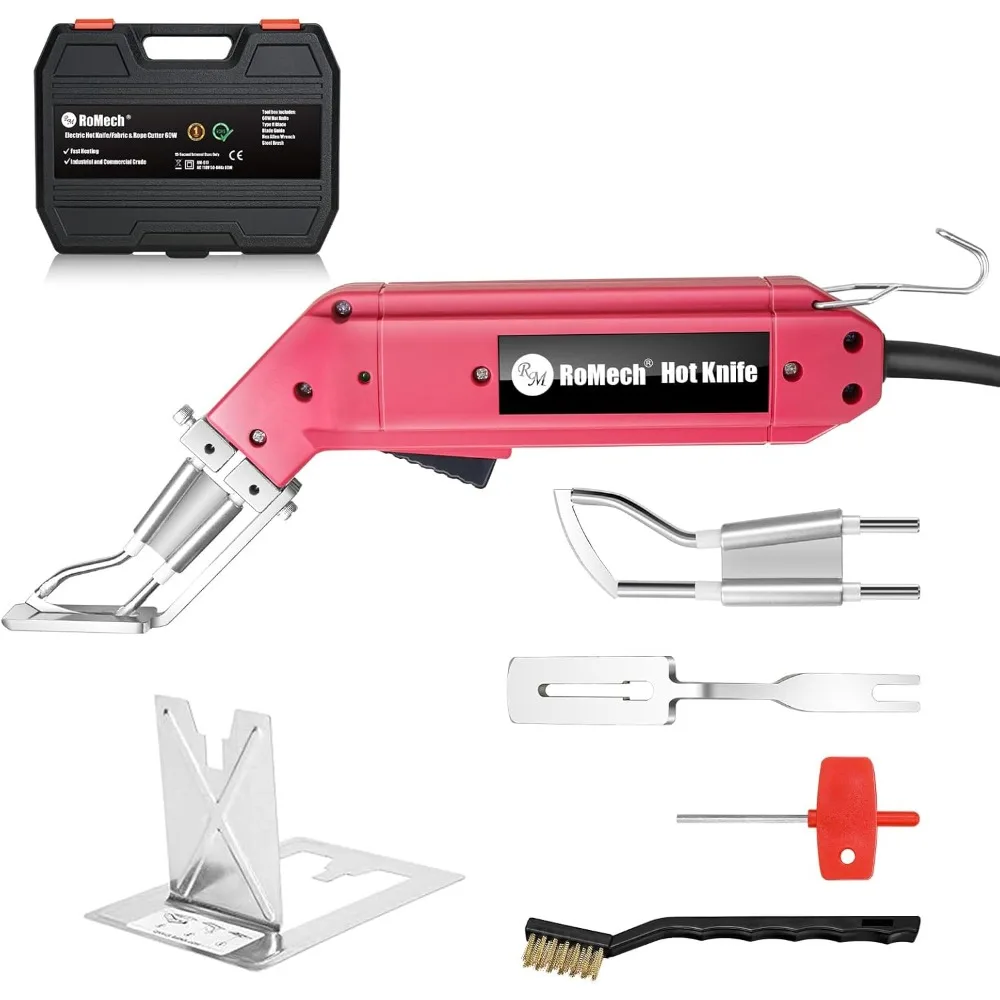 US Shipping Electric Hot Knife 60W Fabric Cutter Heat Sealing Tool Adjustable Power Rope Cutter Kit with Blades &
US Shipping Electric Hot Knife 60W Fabric Cutter Heat Sealing Tool Adjustable Power Rope Cutter Kit with Blades &