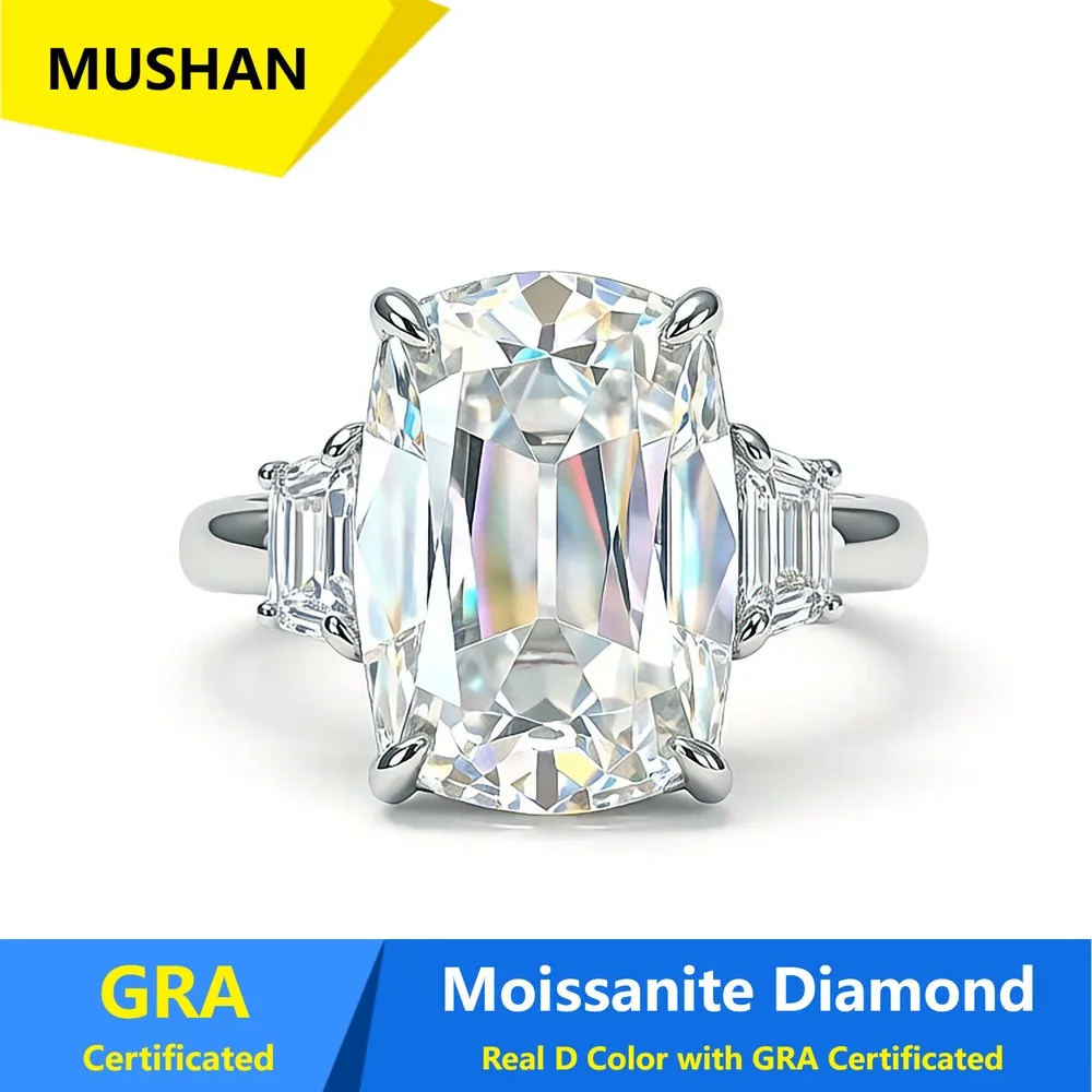 MUSHAN Luxury Jewelry 925 Sterling Silver Ring Band Women GRA Certificated Moissanite Diamond Emerald D Color Rings Fine Jewelry
MUSHAN Luxury Jewelry 925 Sterling Silver Ring Band Women GRA Certificated Moissanite Diamond Emerald D Color Rings Fine Jewelry