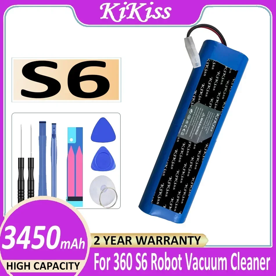 For 360 S6 Robot Vacuum Cleaner Premium Replacement 3450mAh Robotic Vacuum Cleaner Battery
For 360 S6 Robot Vacuum Cleaner Premium Replacement 3450mAh Robotic Vacuum Cleaner Battery