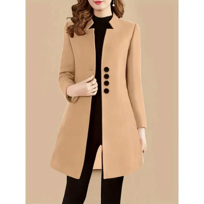 Slim Fit Woolen Coat D 74322 Lapel Collar Women's Outerwear Ultra Thin Spring Season for Middle-Aged Women No Hat Included
Slim Fit Woolen Coat D 74322 Lapel Collar Women's Outerwear Ultra Thin Spring Season for Middle-Aged Women No Hat Included