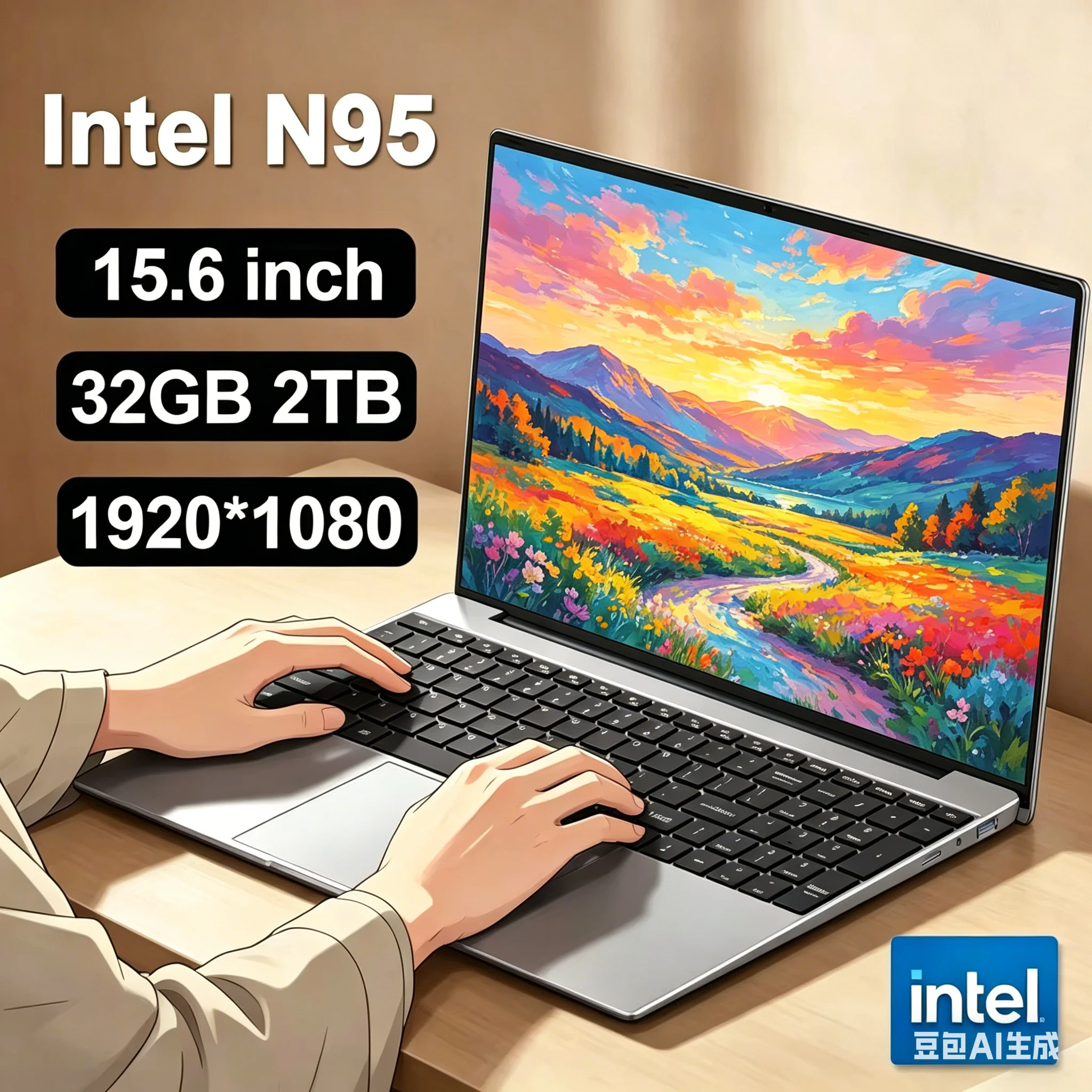 Sleek 15.6" Intel N95 Portable Laptop Windows11 Notebook 32GB DDR4 2TB SSD Pc Gamer Office Computer with Backlit Fingerprint
Sleek 15.6" Intel N95 Portable Laptop Windows11 Notebook 32GB DDR4 2TB SSD Pc Gamer Office Computer with Backlit Fingerprint