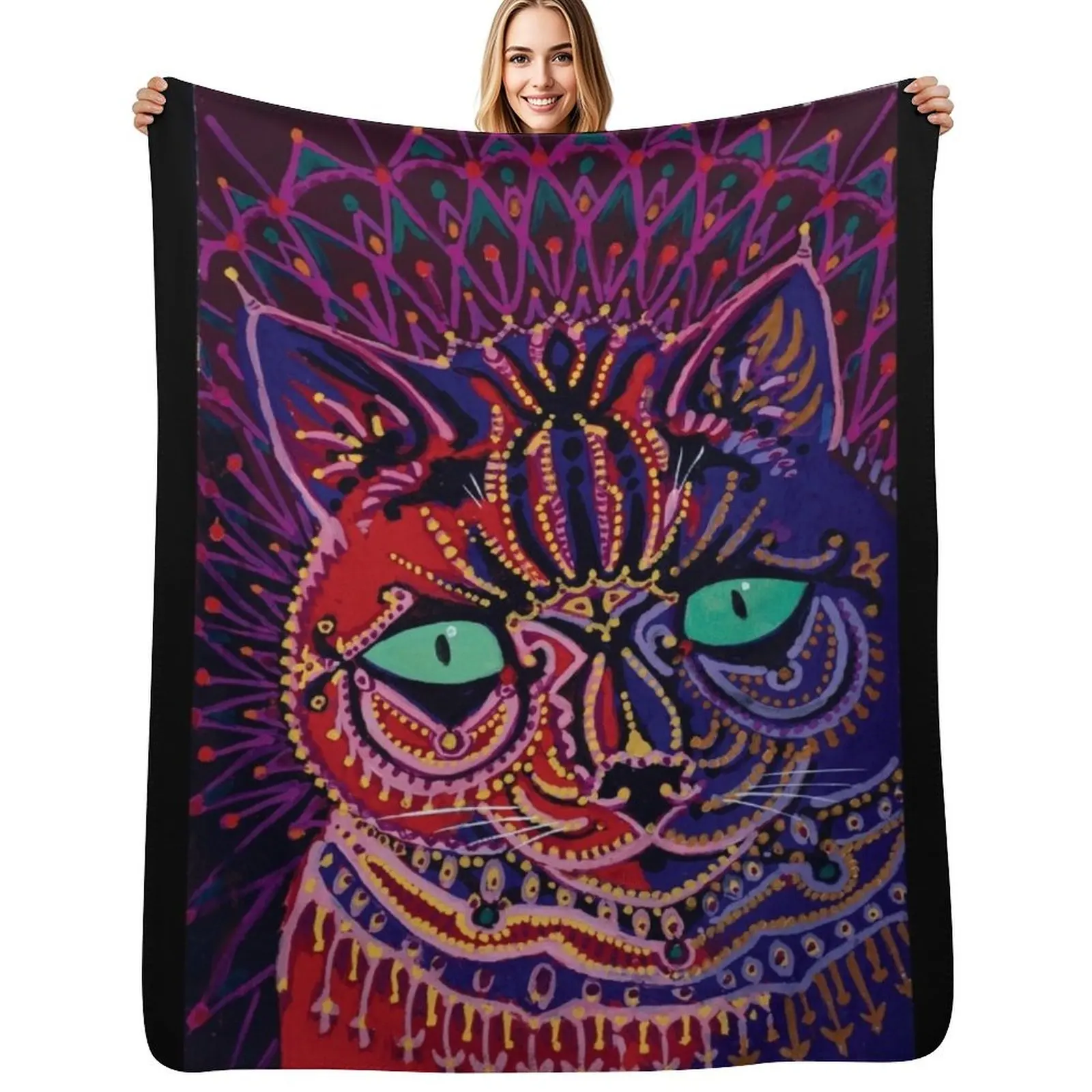 Louis Wain Decorative Cat Throw Blanket Shaggy Furry Soft Blanket for Bedroom Living Room
Louis Wain Decorative Cat Throw Blanket Shaggy Furry Soft Blanket for Bedroom Living Room