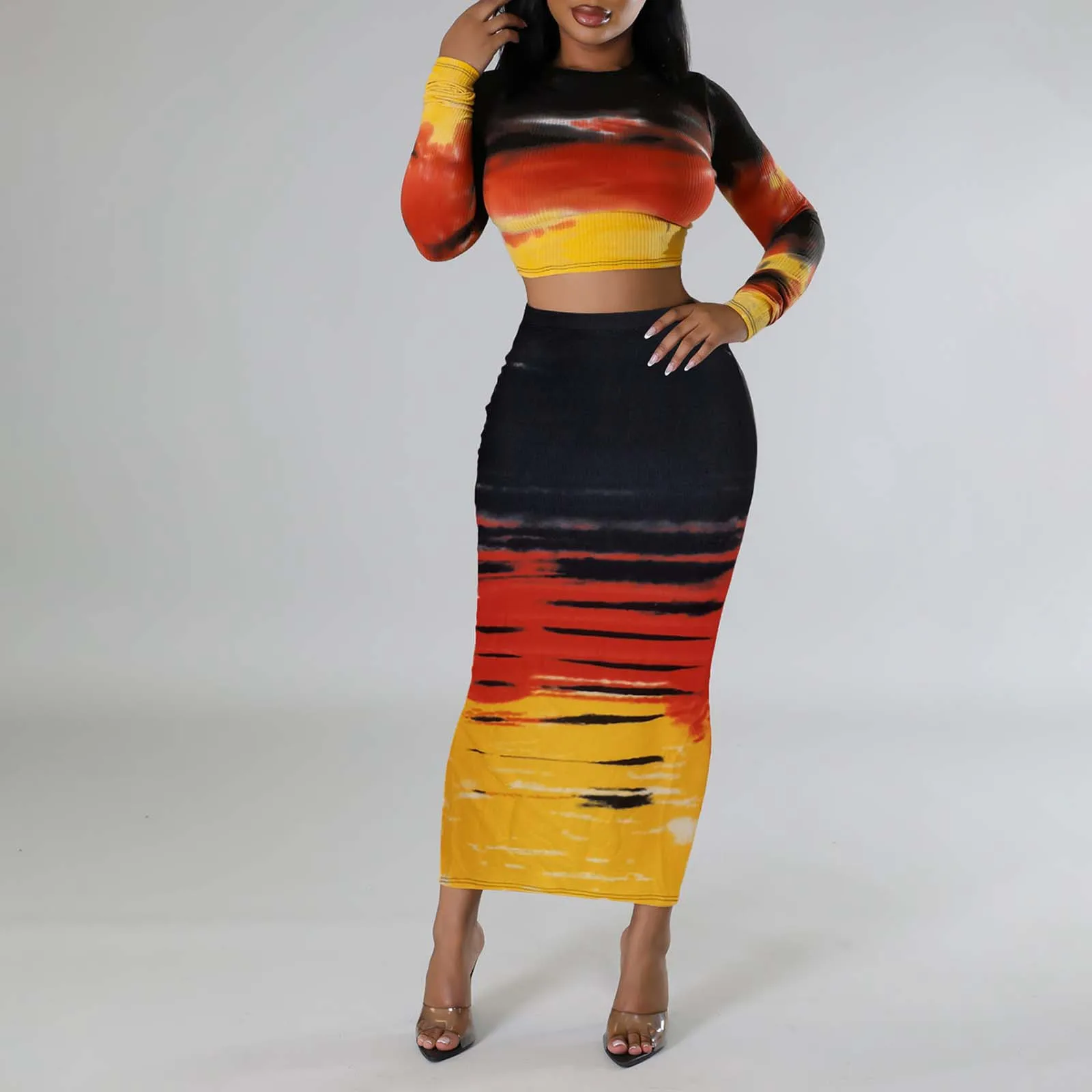 Elegant Women'S Sets Korean Stripe Slim Knitted Evening Suit Y2k Pencil Skirt Sets 2 Piece Outfit Office New In Matching Sets
Elegant Women'S Sets Korean Stripe Slim Knitted Evening Suit Y2k Pencil Skirt Sets 2 Piece Outfit Office New In Matching Sets