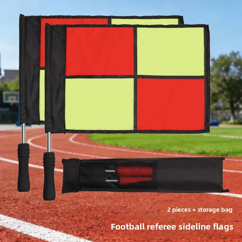2pcs Referee Flags Red Yellow Checkered, Handheld Soccer Linesman Flags Sports Match Signal Flags with Storage Bag
2pcs Referee Flags Red Yellow Checkered, Handheld Soccer Linesman Flags Sports Match Signal Flags with Storage Bag