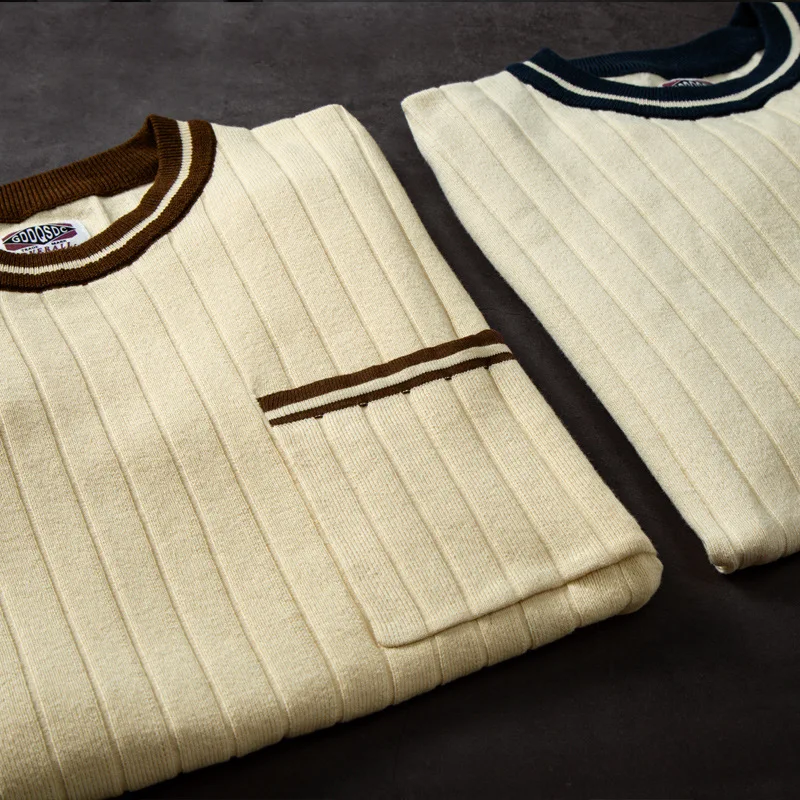 High-quality 2024 Fall American Retro Style Knitted Men's Short-sleeve T-shirt, 100% Cotton O-neck Leisure Pullover.
High-quality 2024 Fall American Retro Style Knitted Men's Short-sleeve T-shirt, 100% Cotton O-neck Leisure Pullover.