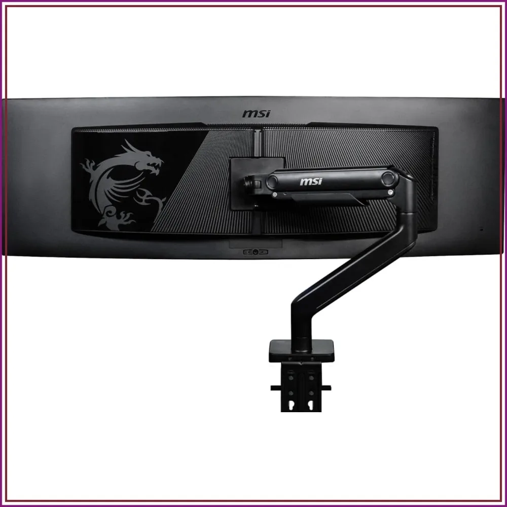 Heavy Duty Single Monitor Stand Arm for 17-49" Screens, VESA Compatible, Adjustable Spring Mount, Clamp & Grommet, Quick Release Plate - Black
Heavy Duty Single Monitor Stand Arm for 17-49" Screens, VESA Compatible, Adjustable Spring Mount, Clamp & Grommet, Quick Release Plate - Black